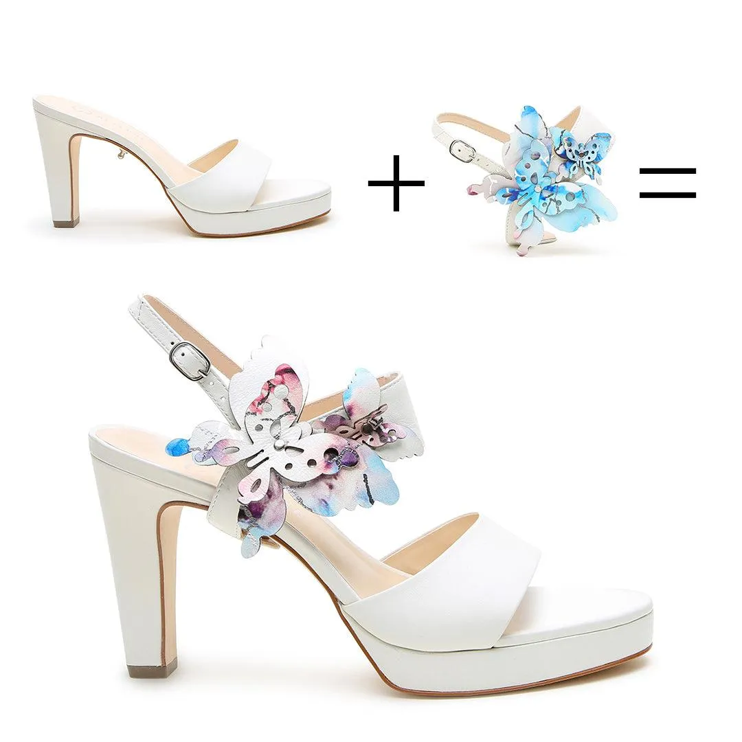 White Lo Platform   Butterfly Elsie Strap