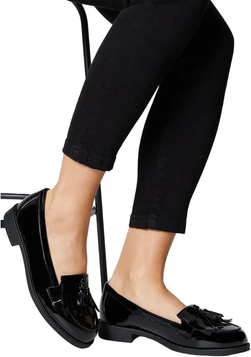 Wide Fit Leigh Fringe Loafers