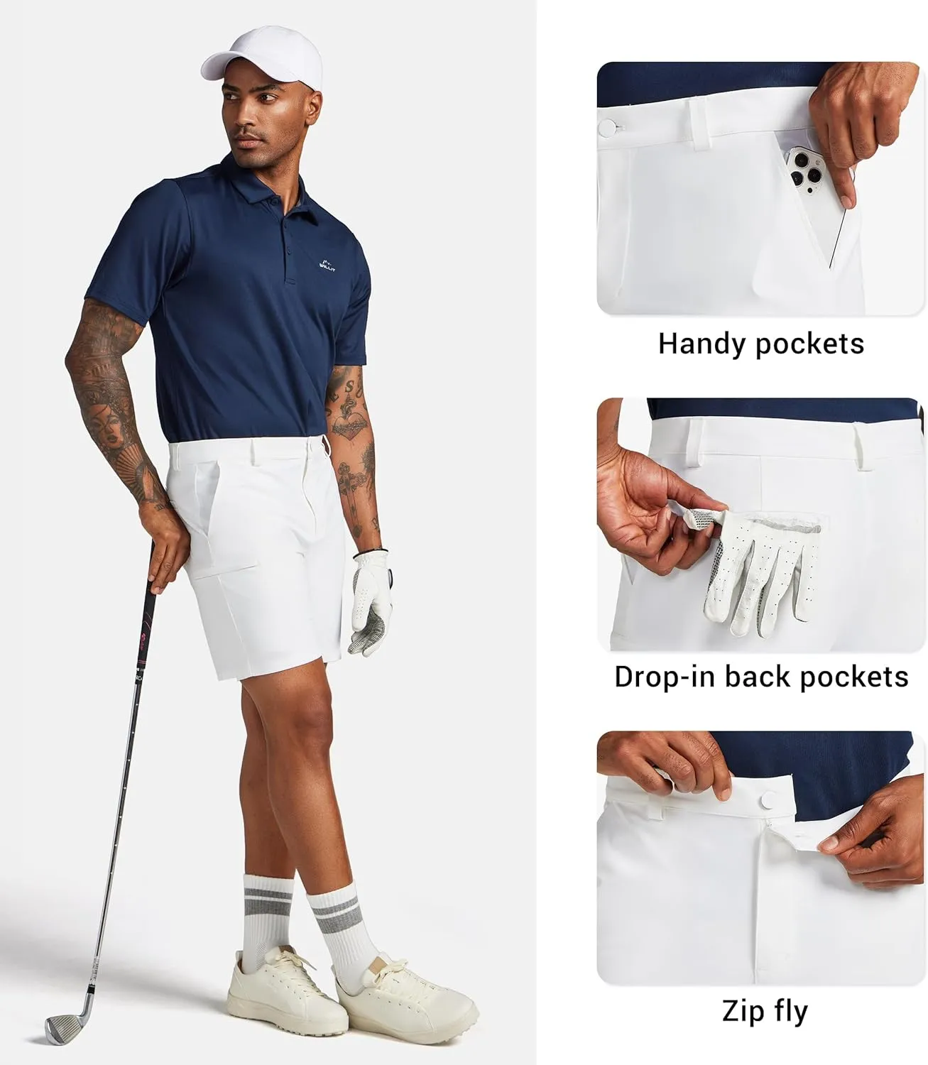 Willit Men's Golf Shorts Stretch Dress Shorts Cargo Quick Dry Athletic Casual Shorts with Pockets 7" 9" 11"