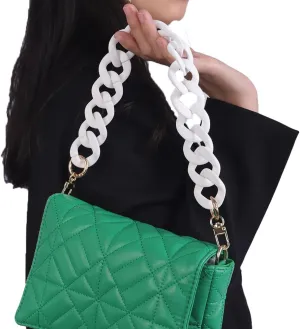 Wiwpar Acrylic Bag Straps Chunky Chains Flat Chain Strap Bag Handle Straps Replacement Purse Chain for Women's Handbags