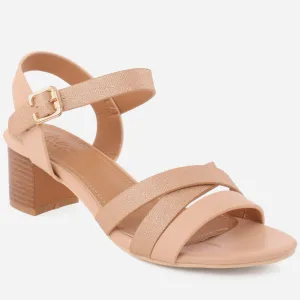 Women "CAMMY" Multi Color Block Heel Sandals