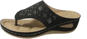 Women Summer Orthopedic Sandals Arch Support Flip Flops Slippers Comfort Low Wedge Slip on Slide Thong Sandal 2025 Beach Shoes