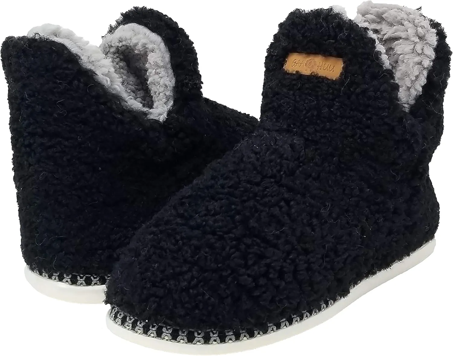 Womens Berber Slipper boot with memory foam