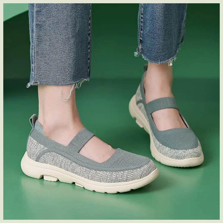 Women's Breathable Knitted Sports Shoes are Casual, Fashionable and Lightweight Single