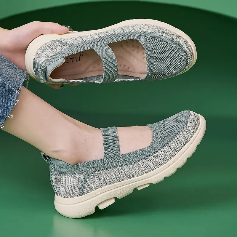 Women's Breathable Knitted Sports Shoes are Casual, Fashionable and Lightweight Single