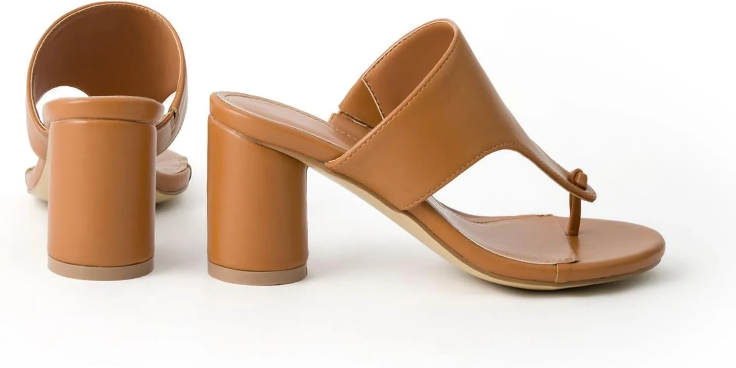 Women's Broadband Slingback Chunky Low Heel Flip Flops Sandal Fashion Open Round Toe Slip On Anti-Slip Dress Party Thong Heels for Dating Shoping