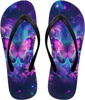 Women's Butterfly Dragonfly Flip Flop Thong Sandal Yoga Mat Comfortable Beach Pool Walking Slippers