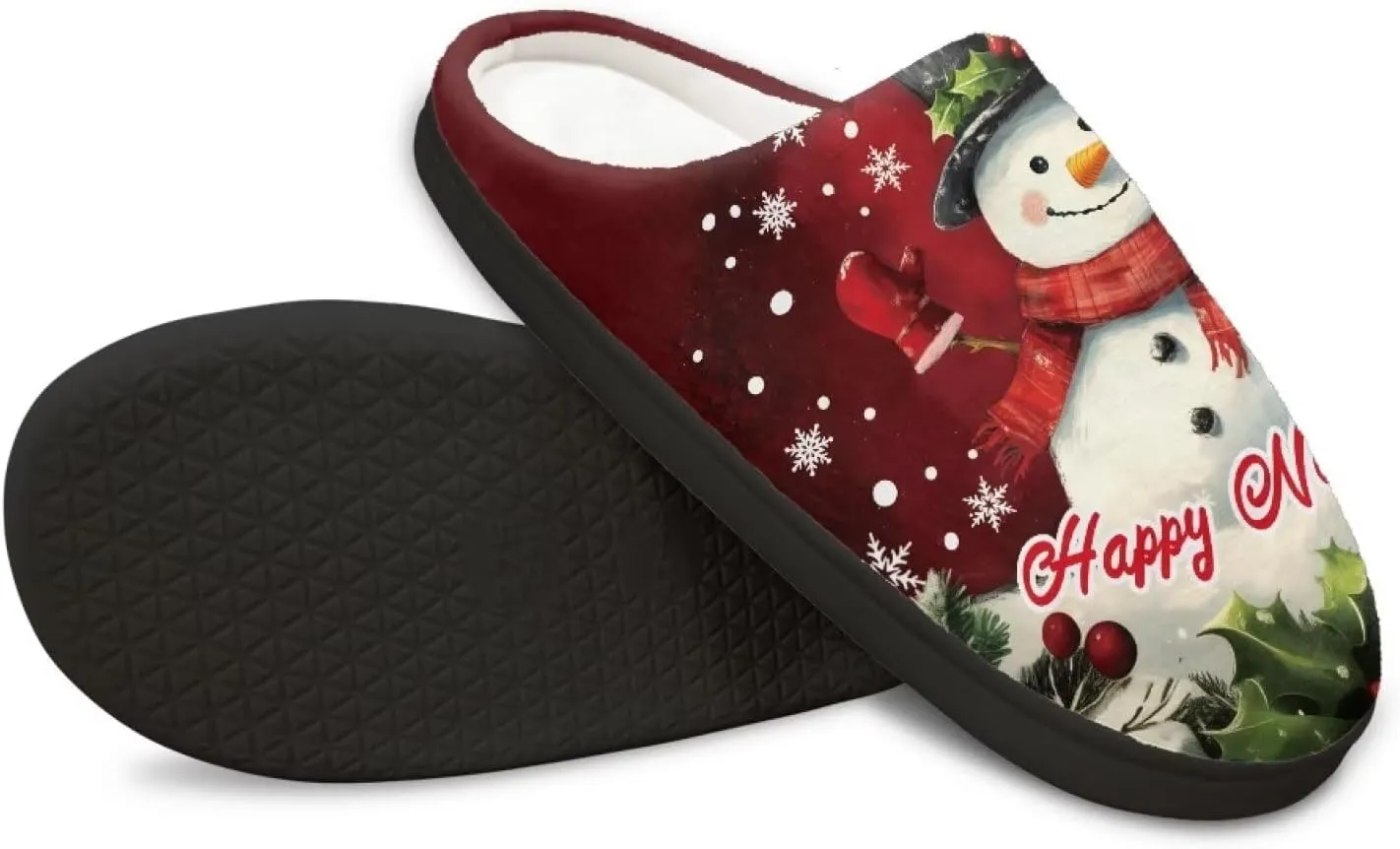 Women's Cotton Slipper Warm Cozy Breathable Fuzzy Winter Slipper Furry Non-Slip Plush House Slipper for Women US 4-12
