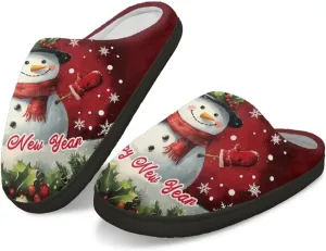 Women's Cotton Slipper Warm Cozy Breathable Fuzzy Winter Slipper Furry Non-Slip Plush House Slipper for Women US 4-12