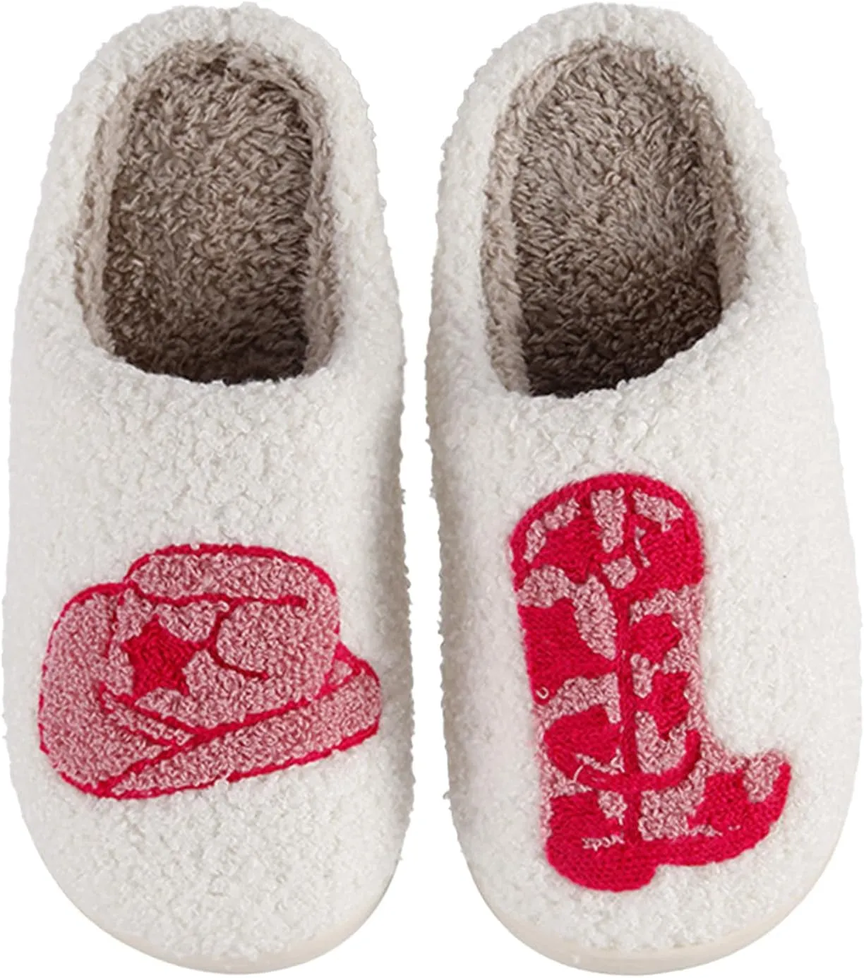 Women's Cute Retro Strawberry Cherry Slippers Valentine's Day Plush Soft Memory Foam House Home Shoes
