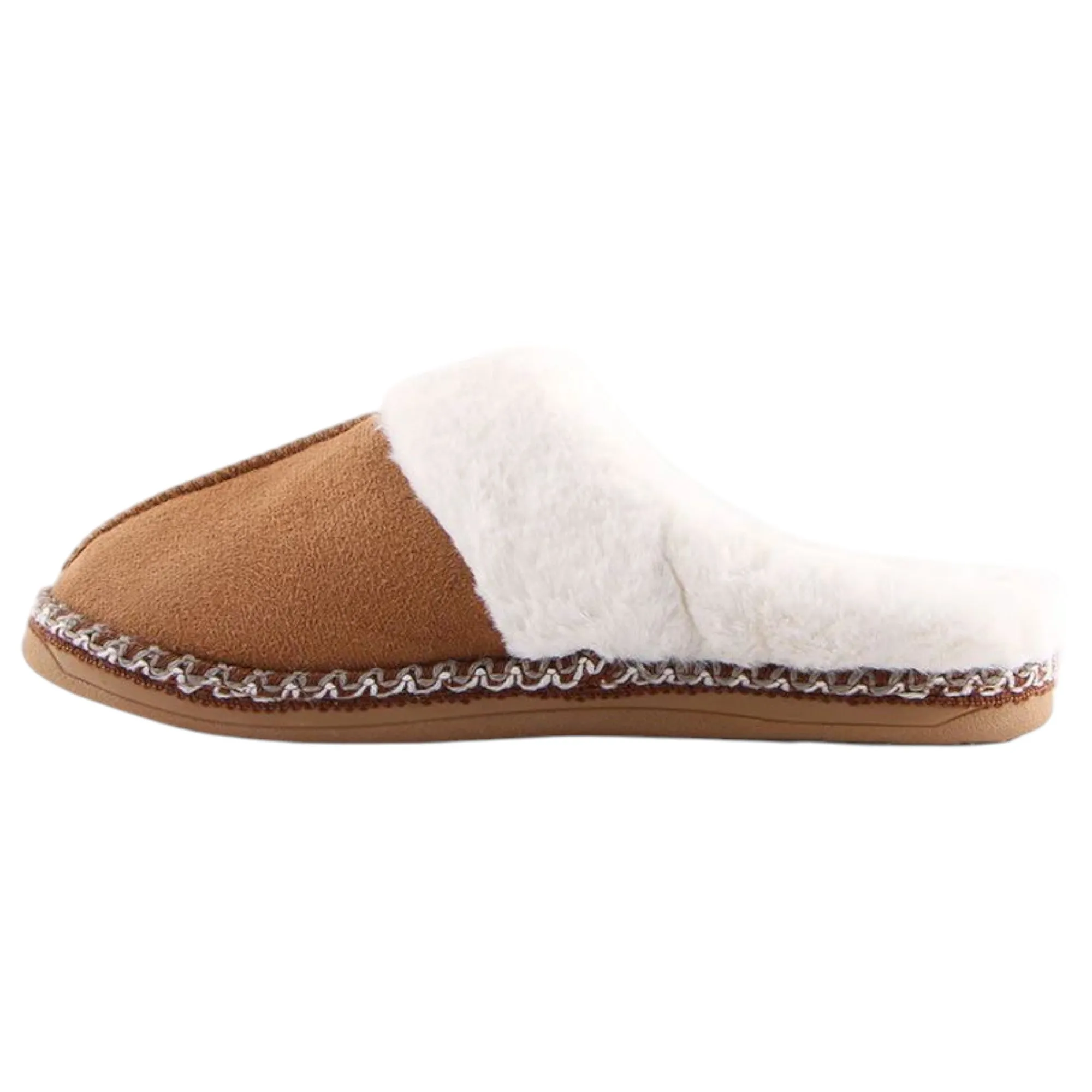 Womens Grosby Invisible Trident Tan Slippers Slip On Ladies Shoes