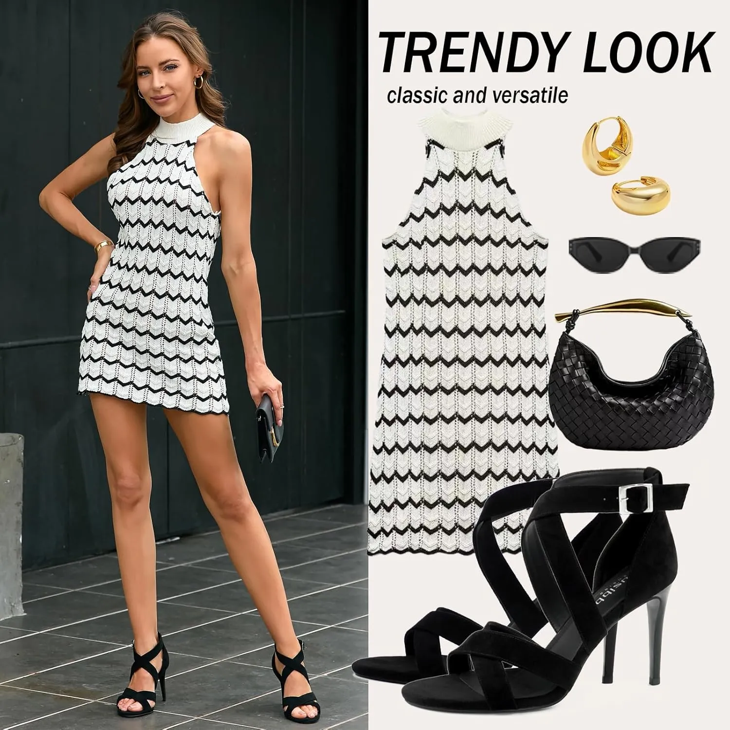 Women's Open Toe Strap Sandals With Round Toe And Slim Heels Ankle Strap With Roman High Heels Dress Party Holiday High Heels Sandals