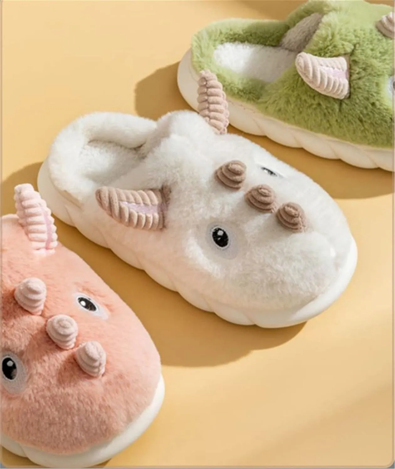 Women's Pig & Cow Animal Slippers - Soft Plush Cotton Winter Warm House Shoes