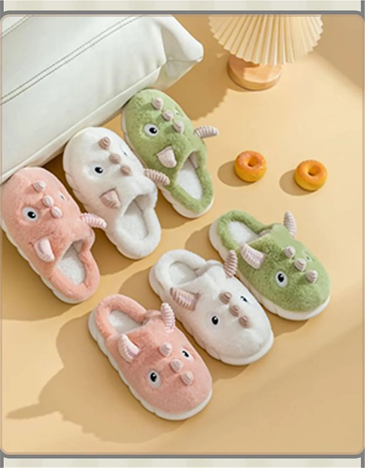Women's Pig & Cow Animal Slippers - Soft Plush Cotton Winter Warm House Shoes