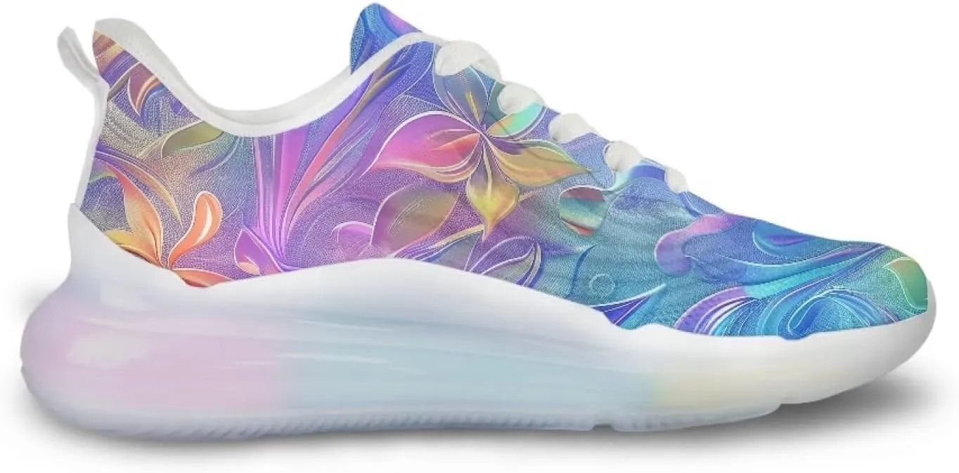 Women's Rainbow Sneaker Cozy Lightweight Air Cushion Footwear Travel Sneaker Breathable Anti-Slip Walking Shoes for Women US 6-11