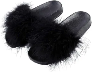 Women's Slippers Sliders for Women Slippers Soft Winter Warm Home Slipper Fashion Faux Flops Shoes Fluffy Woman Indoor Outdoor Sandals