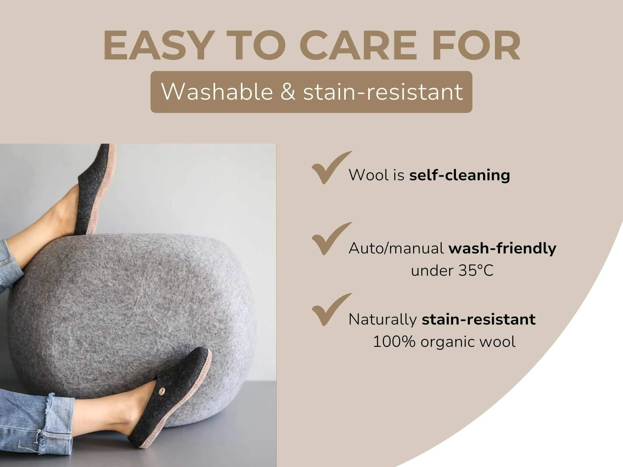 WoolFit Classic | Narrow Slippers with Insoles & Leather Sole