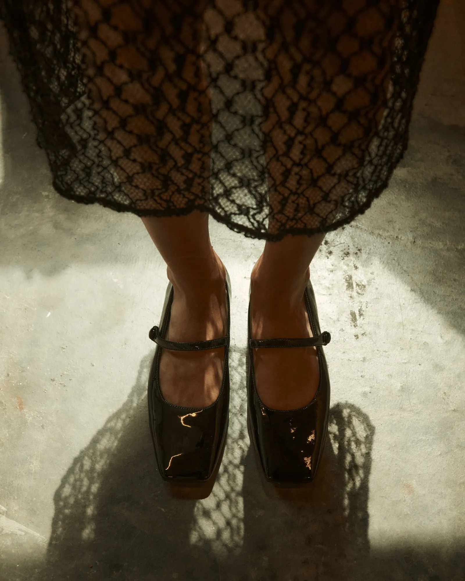 XANDRIA BALLET FLATS BLACK PATENT