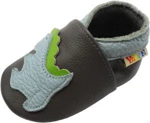YALION Baby Soft Leather Shoes Suede Sole Infant Toddler First Walking Sports Crib Moccasins