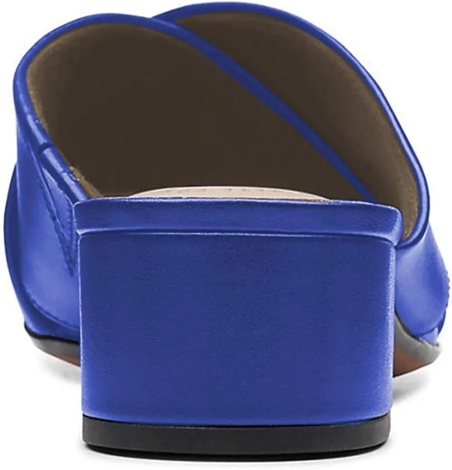 YDN Women Cross Strap Block Heeled Clog Mules Slip On Slide Sandals Summer Fashion Slipper Shoes