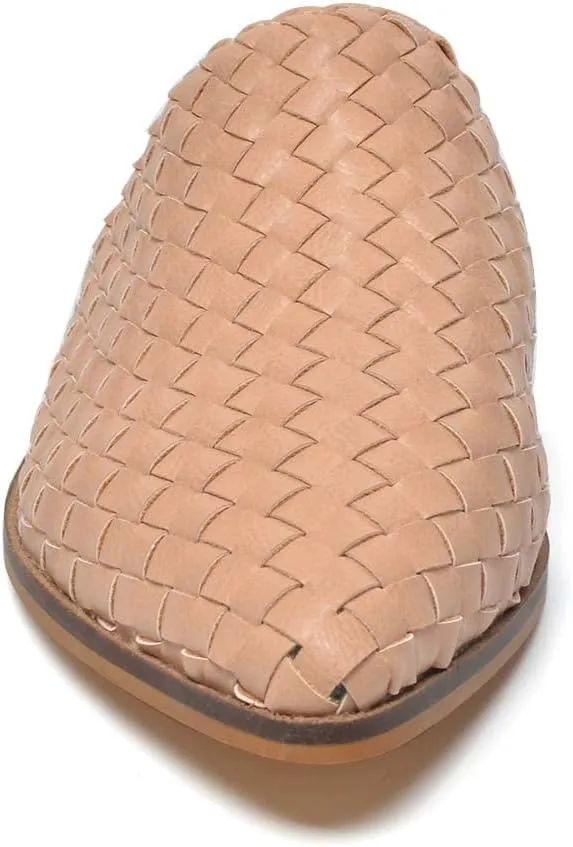 YDN Women Low Heel Mules Slip On Flats Loafers Pointy Toe Clogs Slide Slipper Shoe Size 4-15 US
