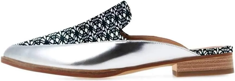 YDN Women Low Heel Mules Slip On Flats Loafers Pointy Toe Clogs Slide Slipper Shoe Size 4-15 US