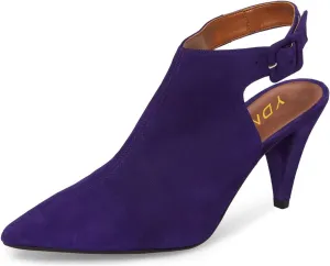 YDN Women Pointed Toe Cone High Heels Slingback Booties Ankle Strap Faux Suede Buckle Party Dress Sandal Size 4-15 US