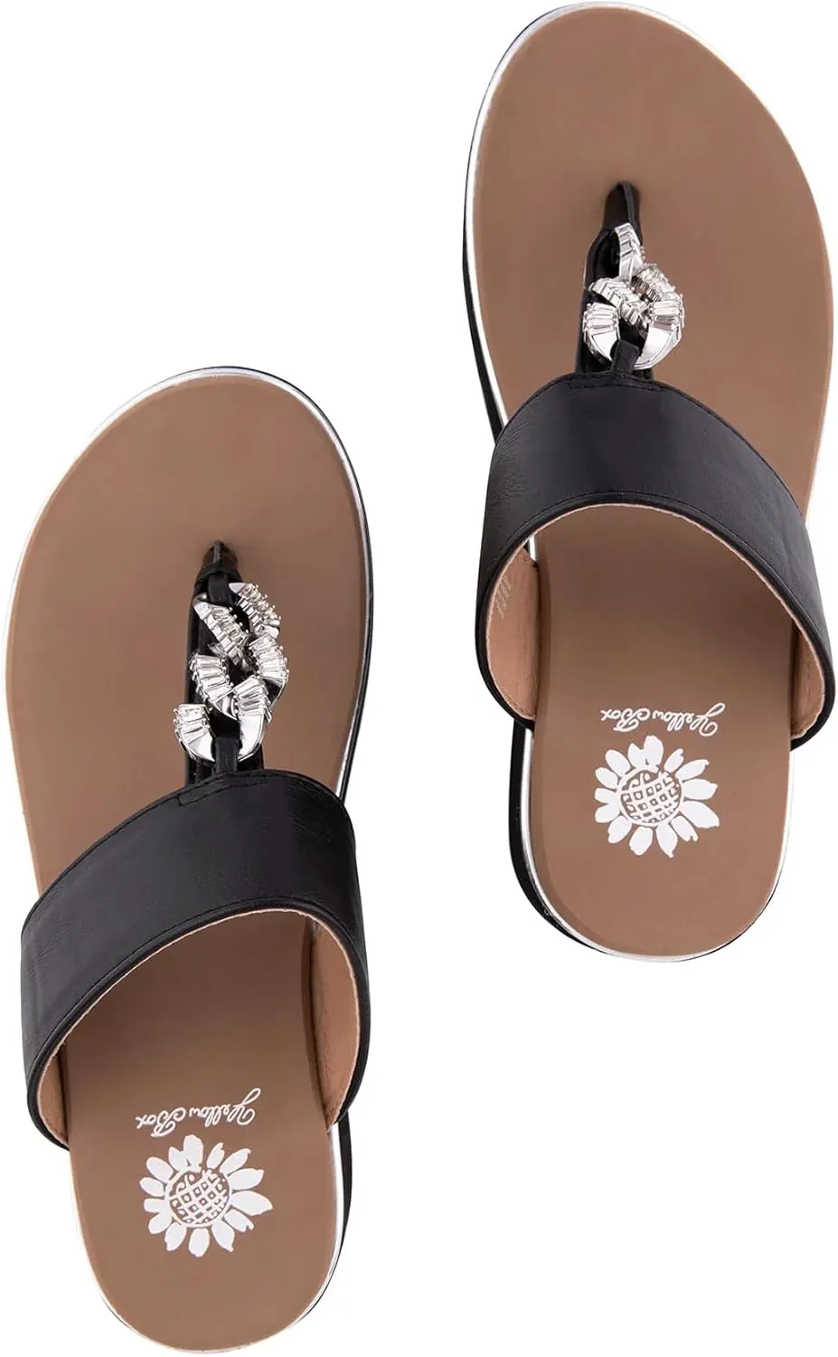 Yellow Box Women's Darcy Wedge Sandal, Round Toe, Medium-High 2.75 Inch Heel, 1.25 Inch Platform Comfortable Flip-Flop