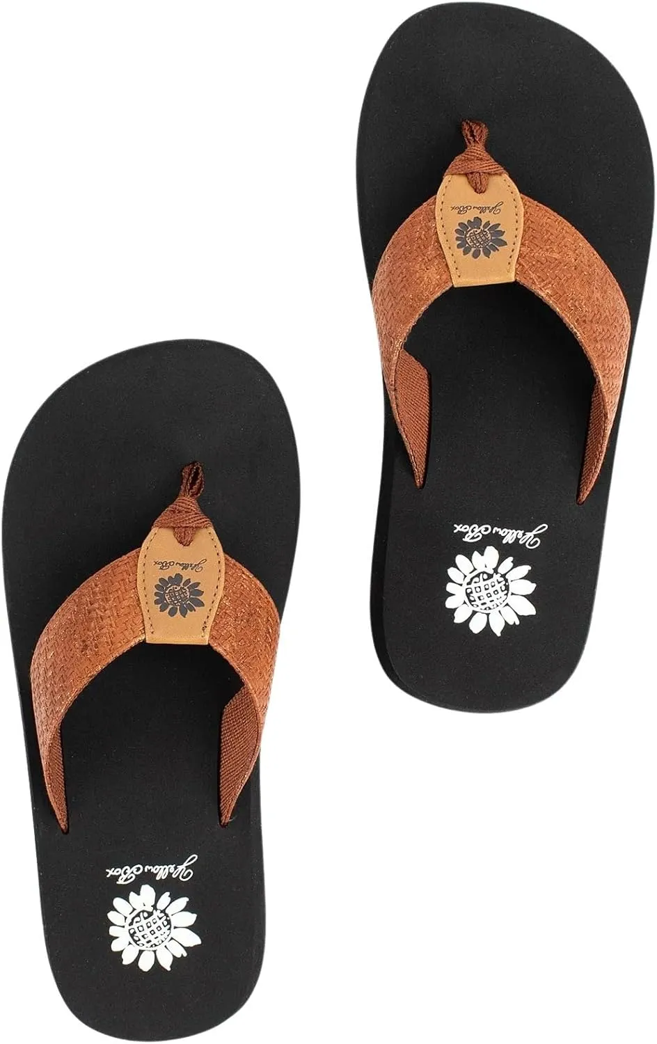 Yellow Box Women's Frinna Flip Flop Sandal, Platform Height 0.75 inch, Heel 1 inch, Cute & Comfortable