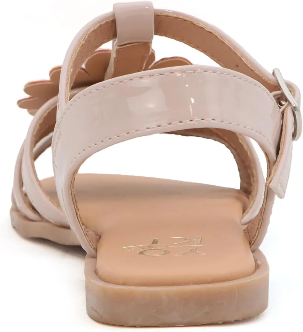 YOKI PAMELA-40Y Girls Sandals with Elegant Flower Detail, Girls Summer Sandals